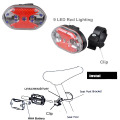 Impermeável Glow In The Dark G700 E17 Tipo de bicicleta Zoomable Latern Luz da lâmpada e 9 LED Rear Light Set